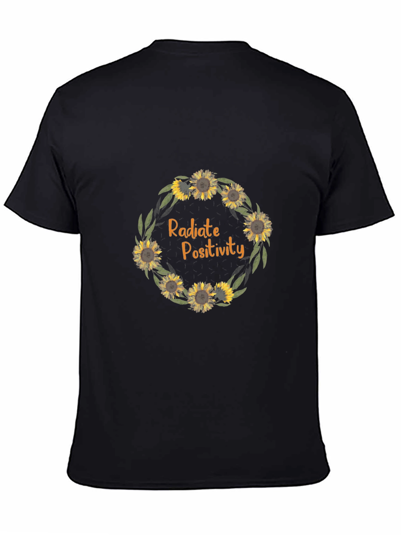 Radiate Positivity Sunflower Wreath Graphic Tee