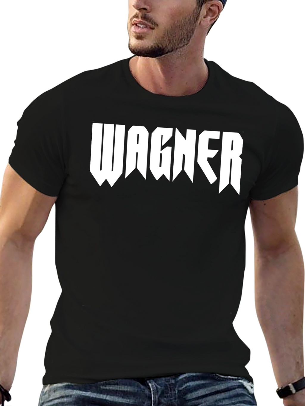 Wagner Graphic Tee - Black Cotton T-Shirt