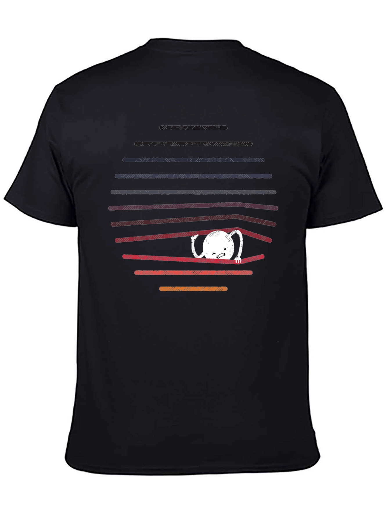 Unique Graphic Tee: Behind Bars Cotton Blend Shirt