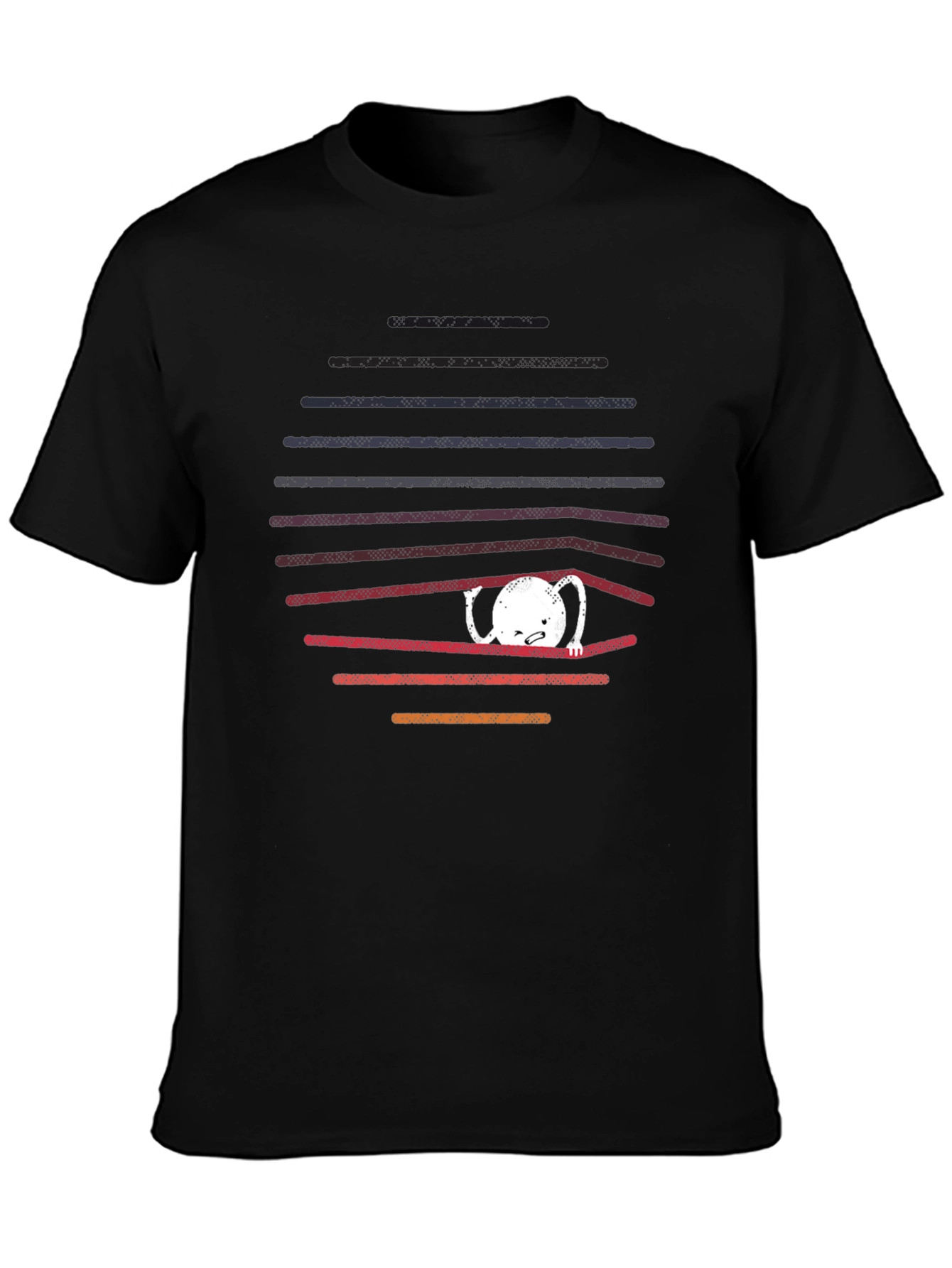 Unique Graphic Tee: Behind Bars Cotton Blend Shirt