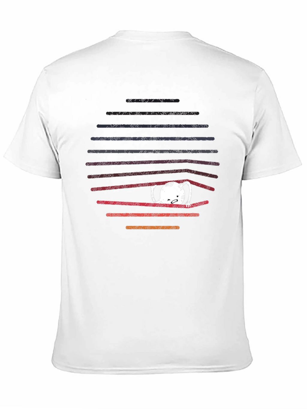 Unique Graphic Tee: Behind Bars Cotton Blend Shirt