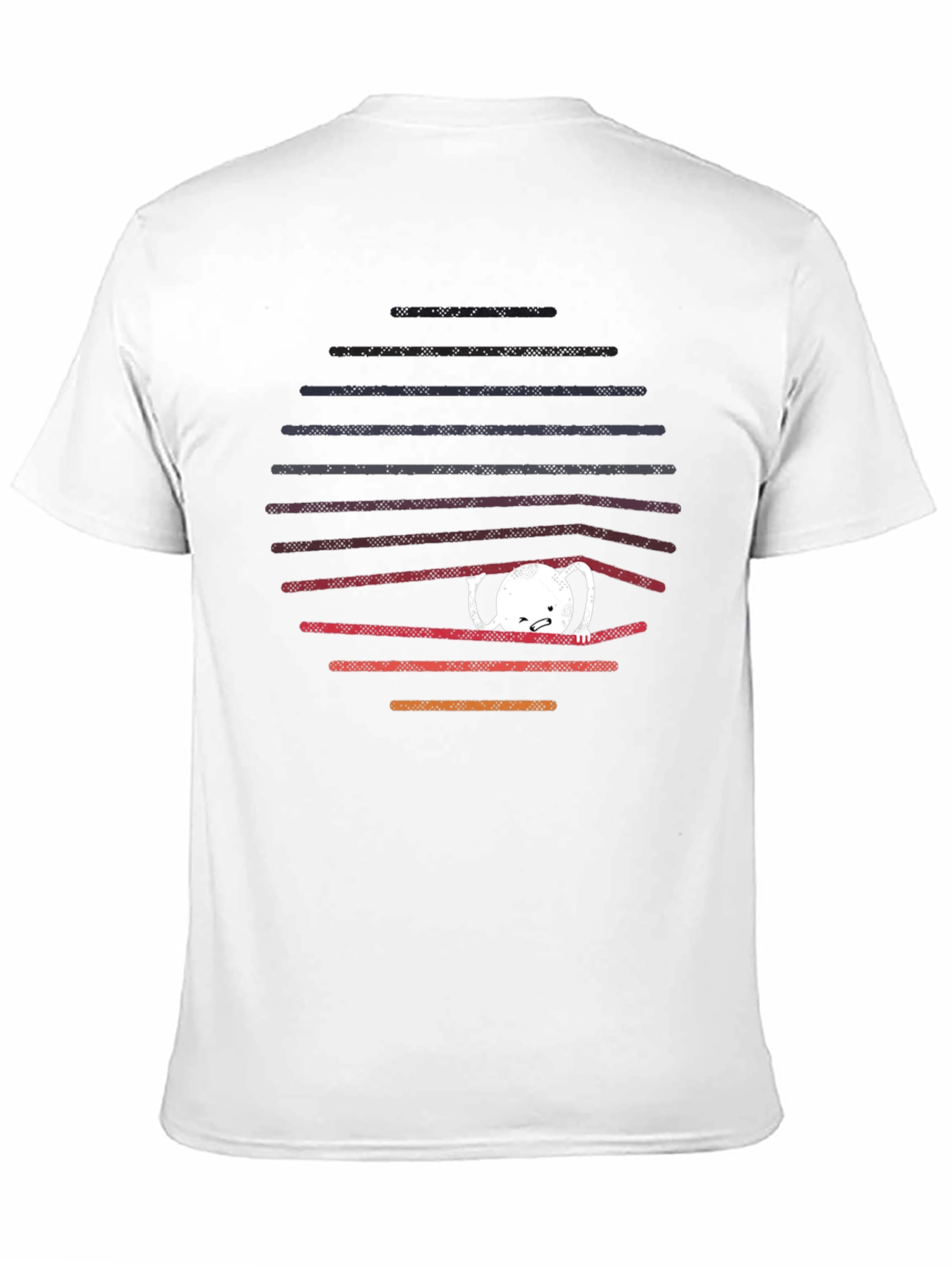 Unique Graphic Tee: Behind Bars Cotton Blend Shirt