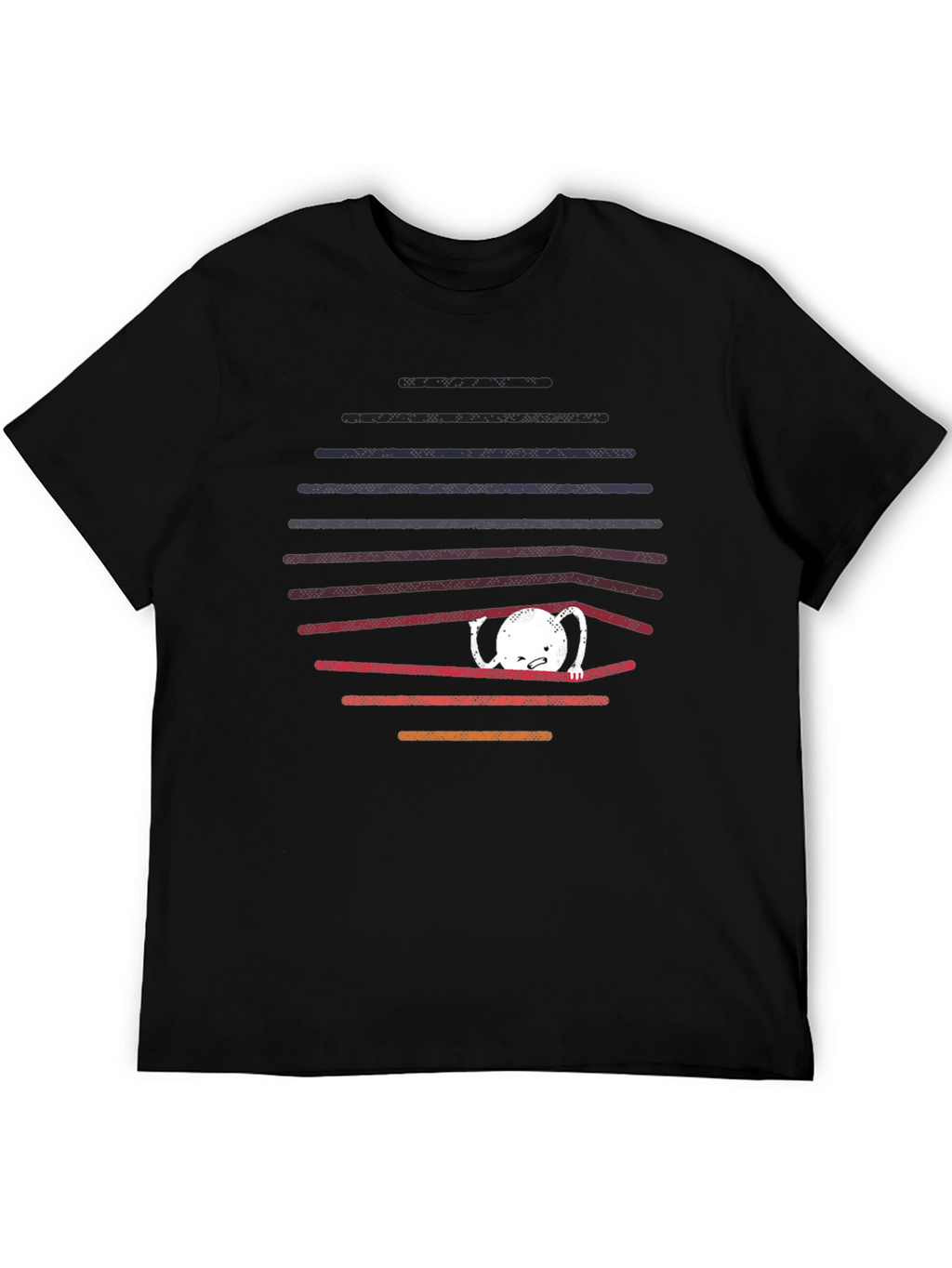 Unique Graphic Tee: Behind Bars Cotton Blend Shirt