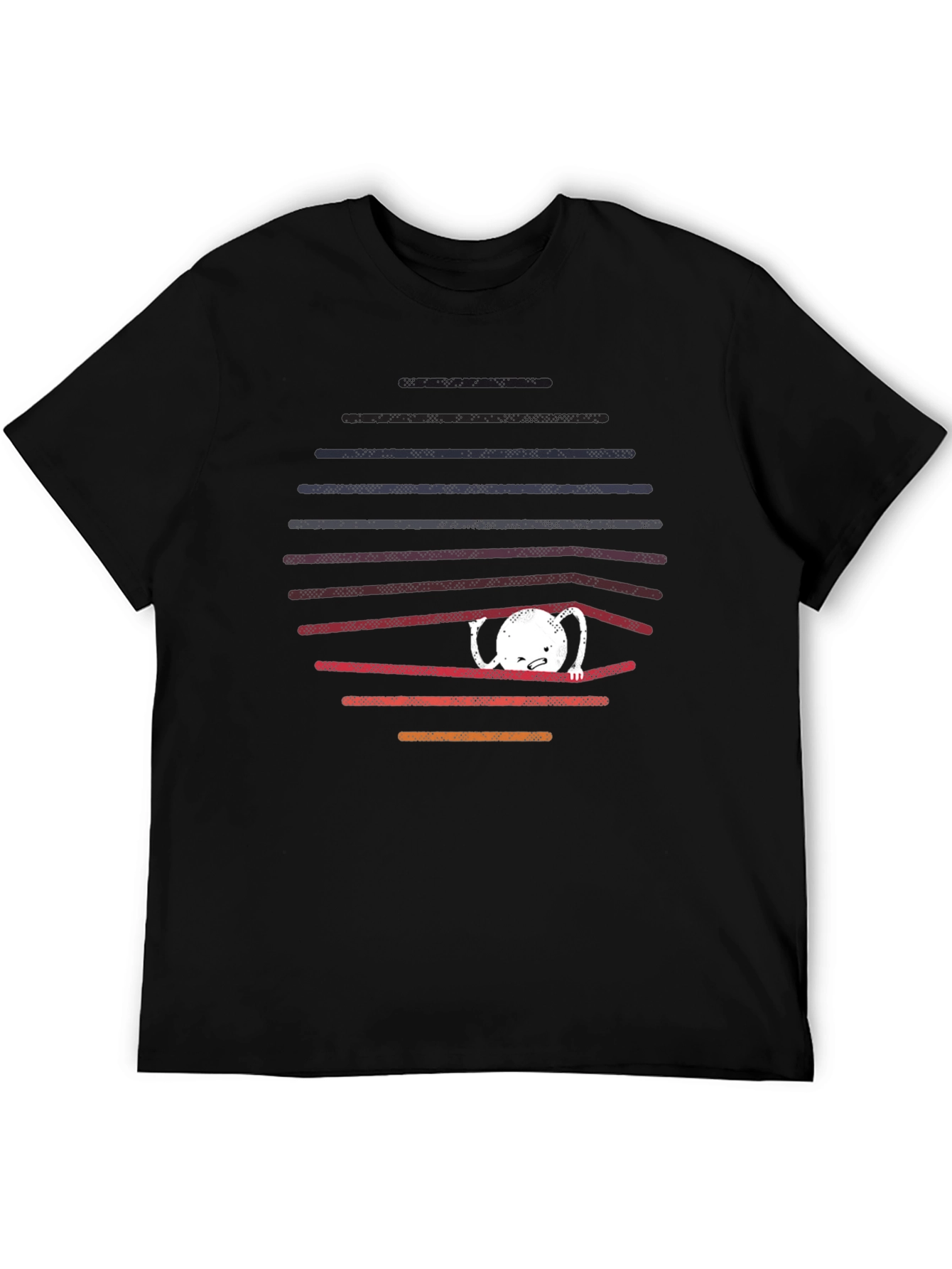 Unique Graphic Tee: Behind Bars Cotton Blend Shirt