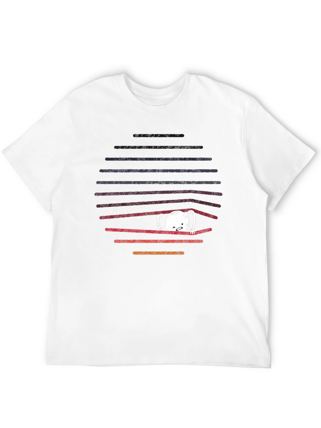 Unique Graphic Tee: Behind Bars Cotton Blend Shirt