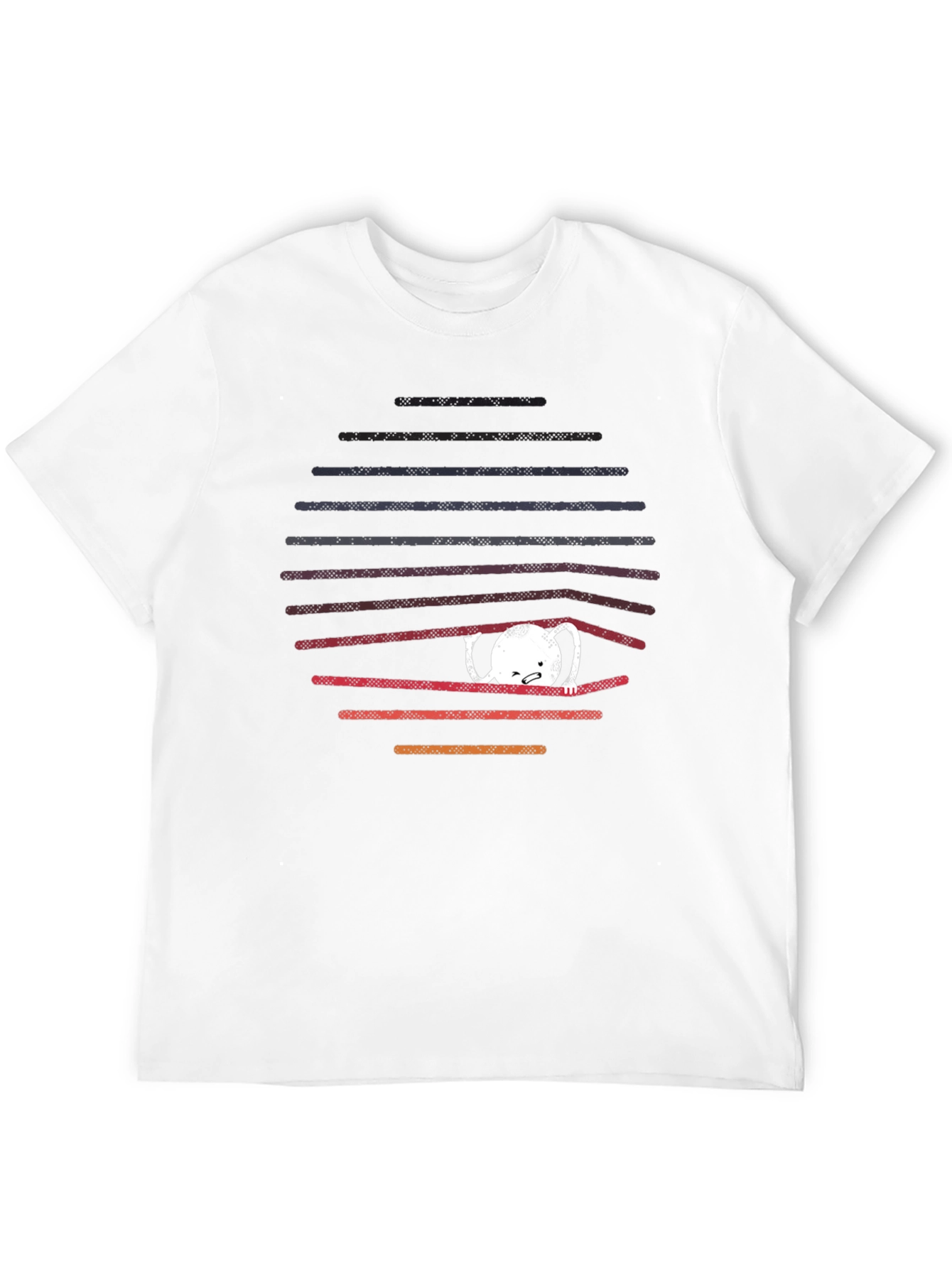 Unique Graphic Tee: Behind Bars Cotton Blend Shirt