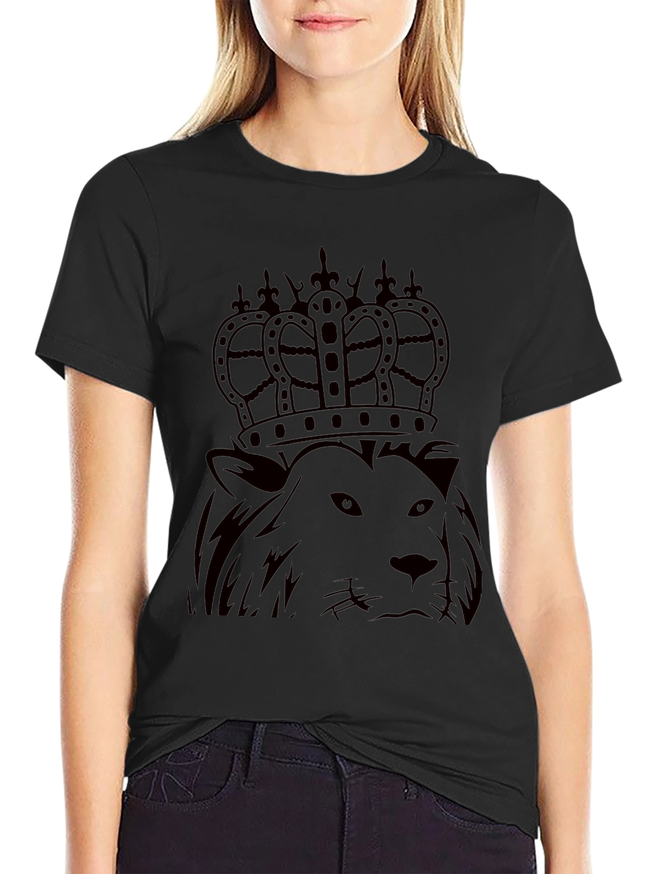 Lion Crown Graphic Tee - King of the Jungle Shirt