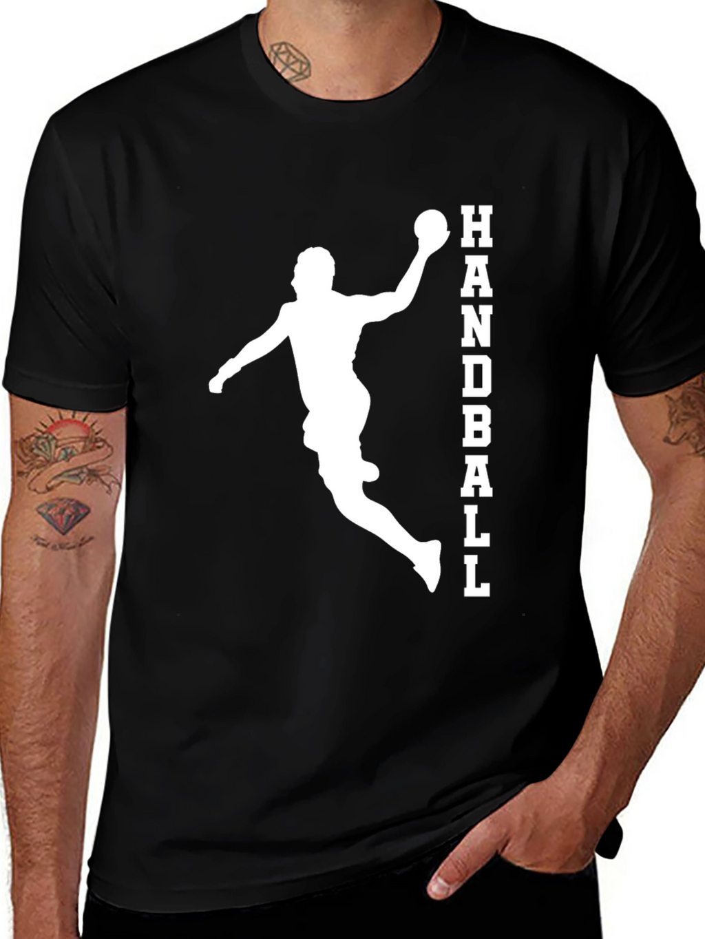 Handball Player Graphic T-Shirt