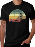 San Francisco Bridge Retro T-Shirt - Graphic Tee