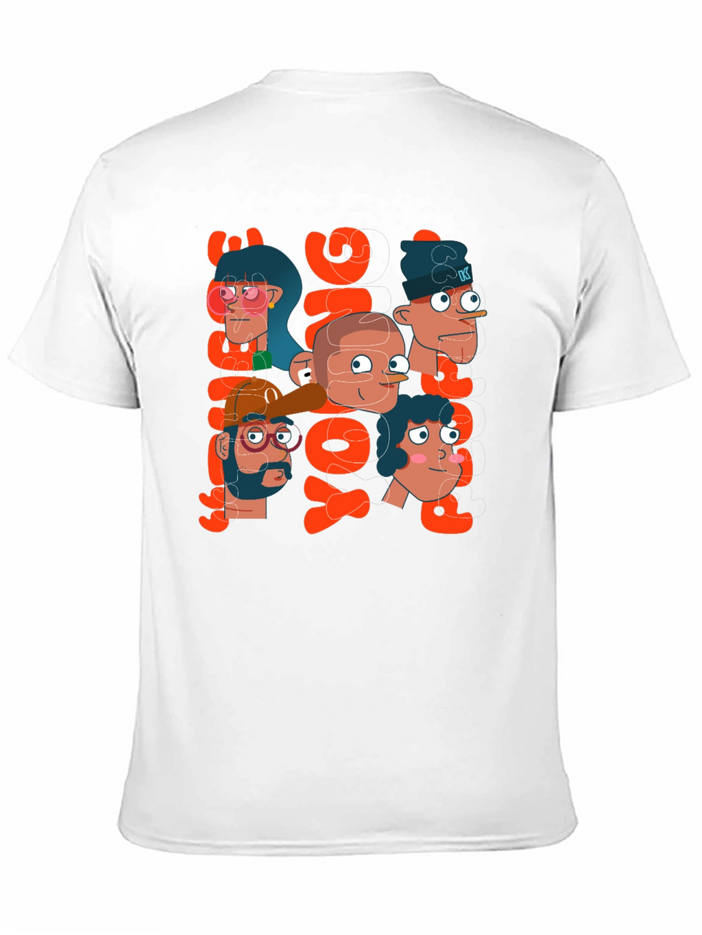 Cartoon Character Graphic Print Mens T-Shirt