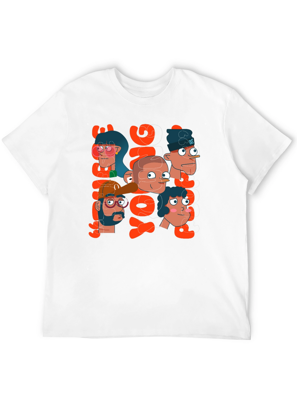 Cartoon Character Graphic Print Mens T-Shirt