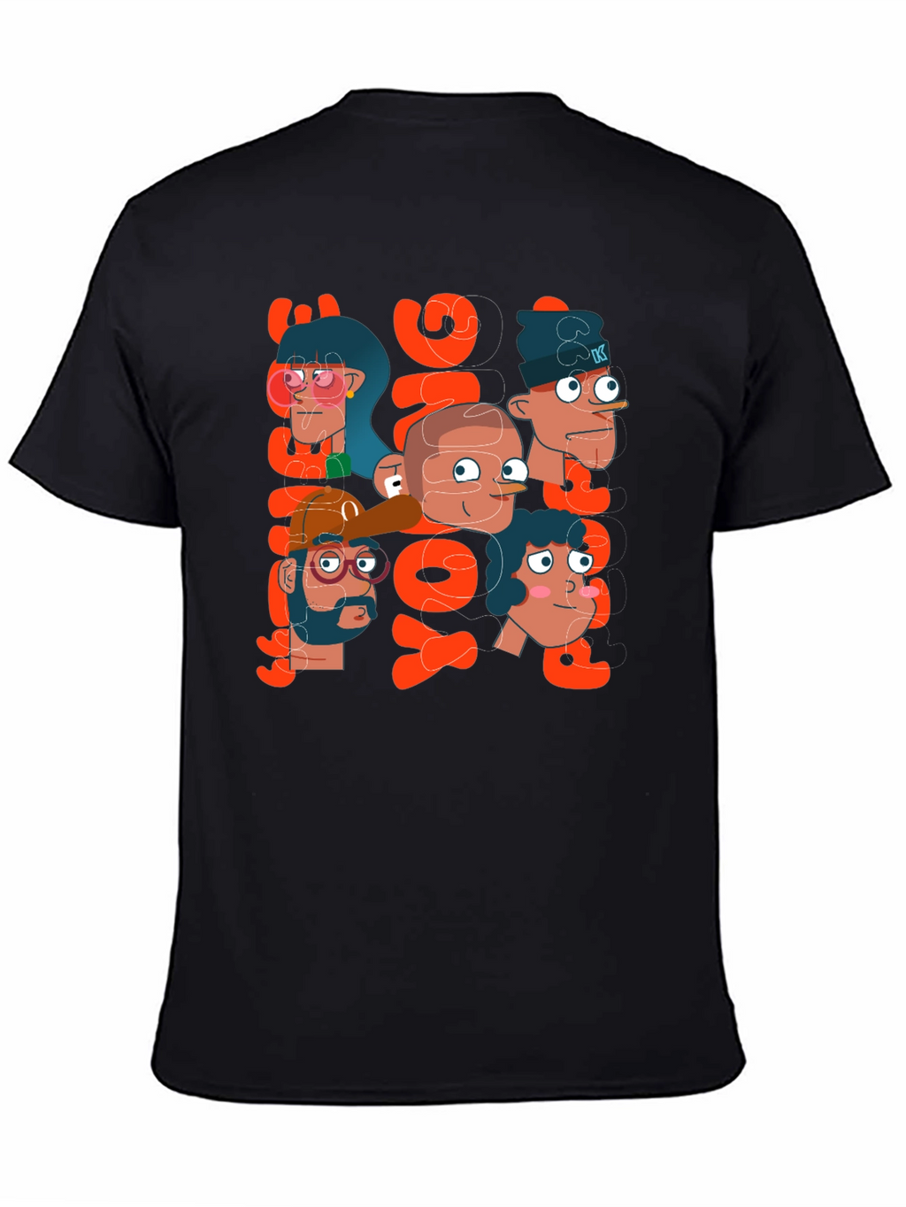 Cartoon Character Graphic Print Mens T-Shirt