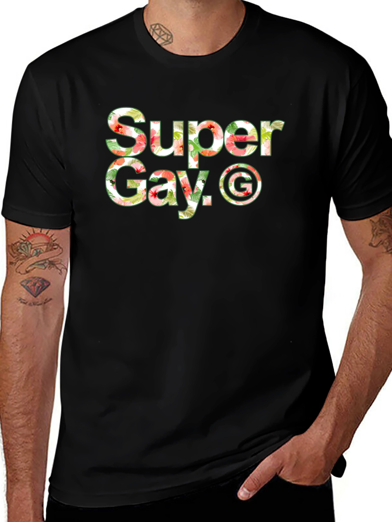 Super Gay Graphic Black T-Shirt