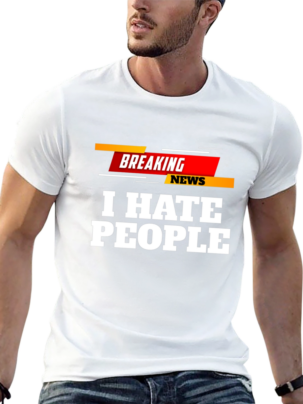 I Hate People Breaking News T-Shirt