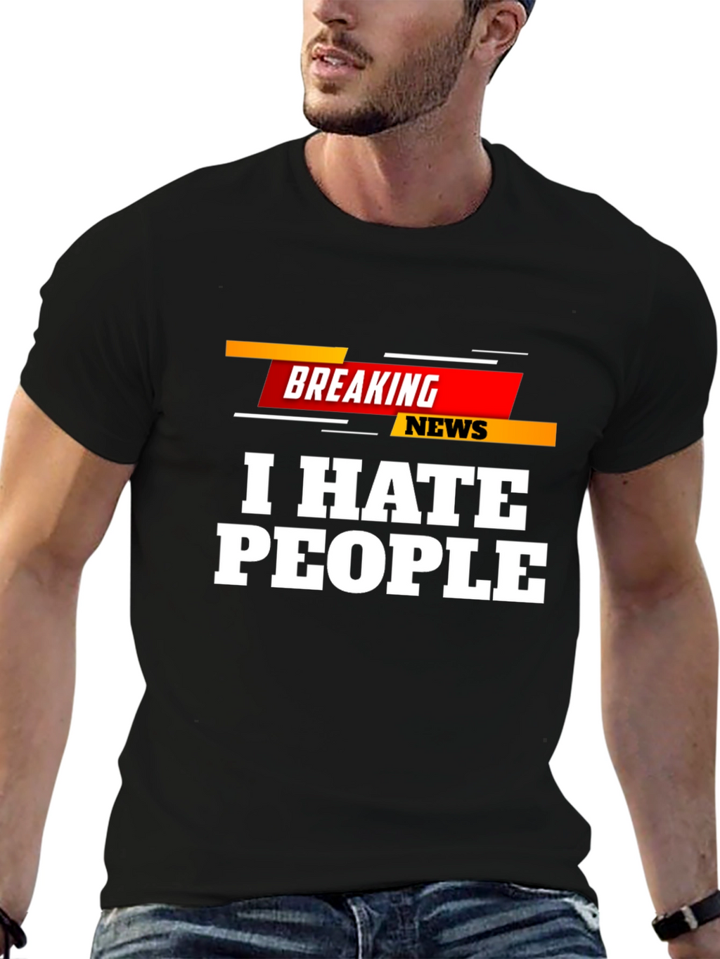 I Hate People Breaking News T-Shirt