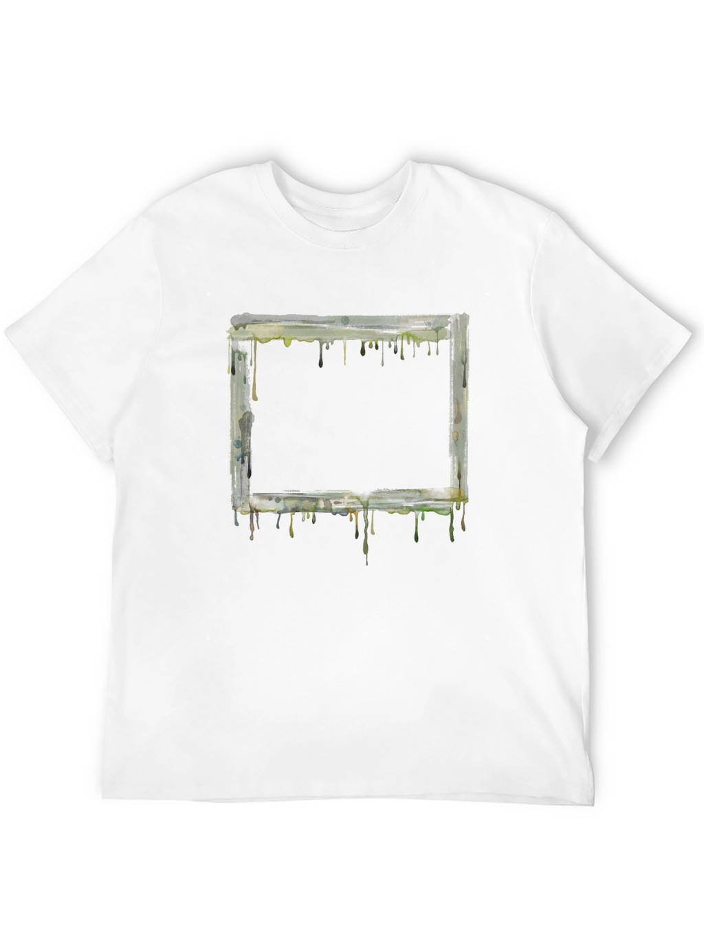 Dripping Frame Graphic Tee - Modern Art Shirt