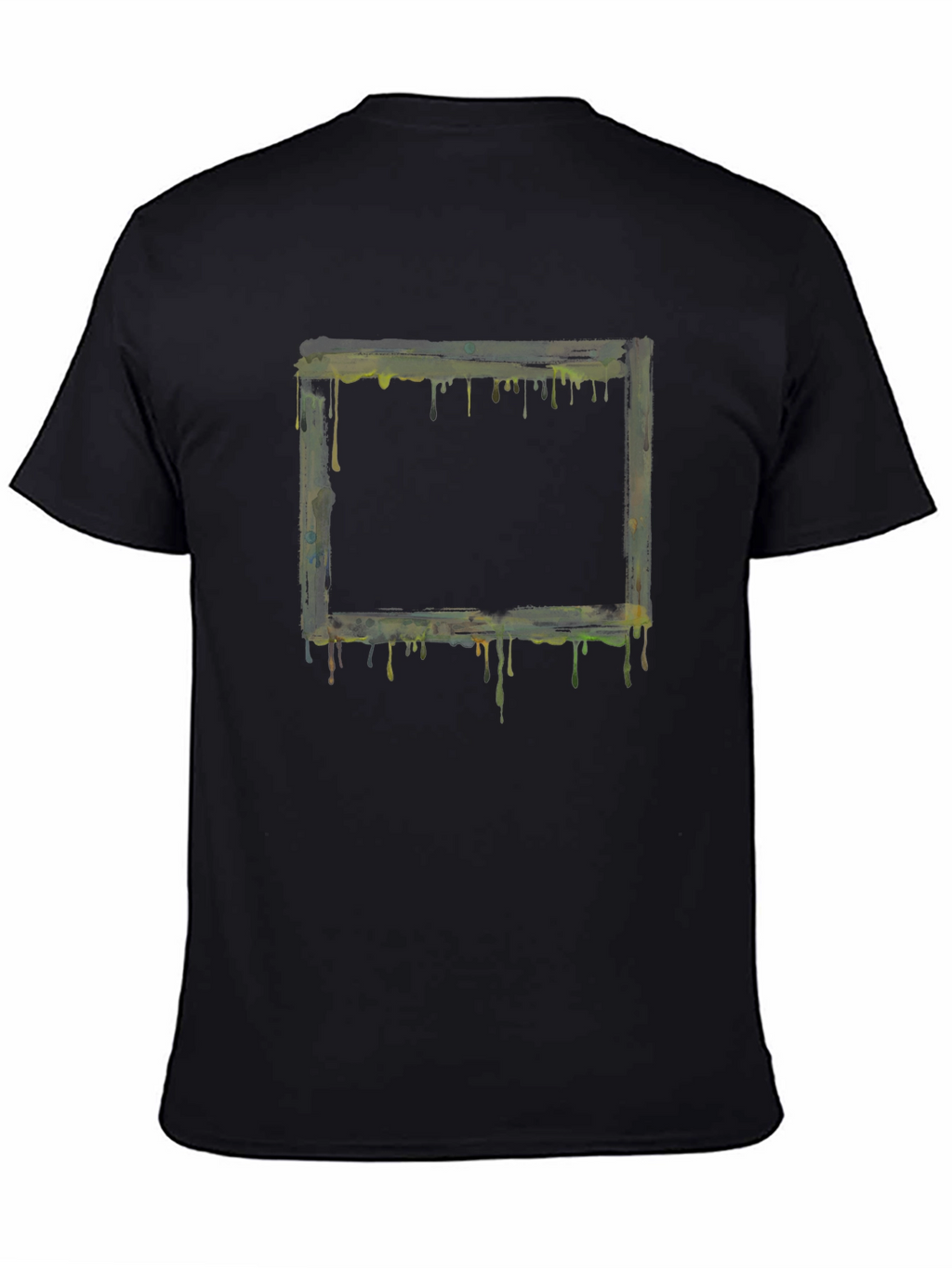 Dripping Frame Graphic Tee - Modern Art Shirt