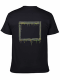 Dripping Frame Graphic Tee - Modern Art Shirt
