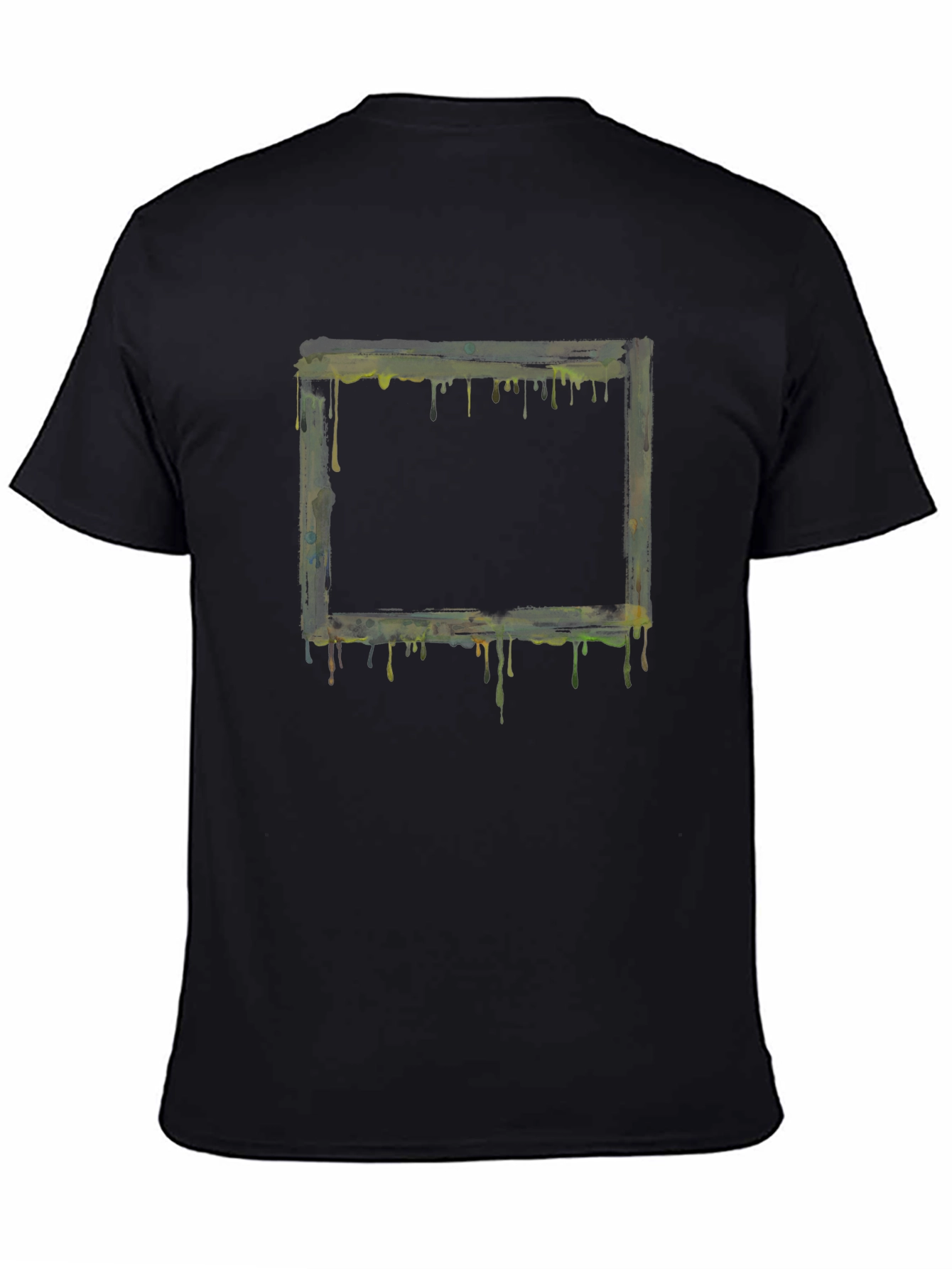 Dripping Frame Graphic Tee - Modern Art Shirt