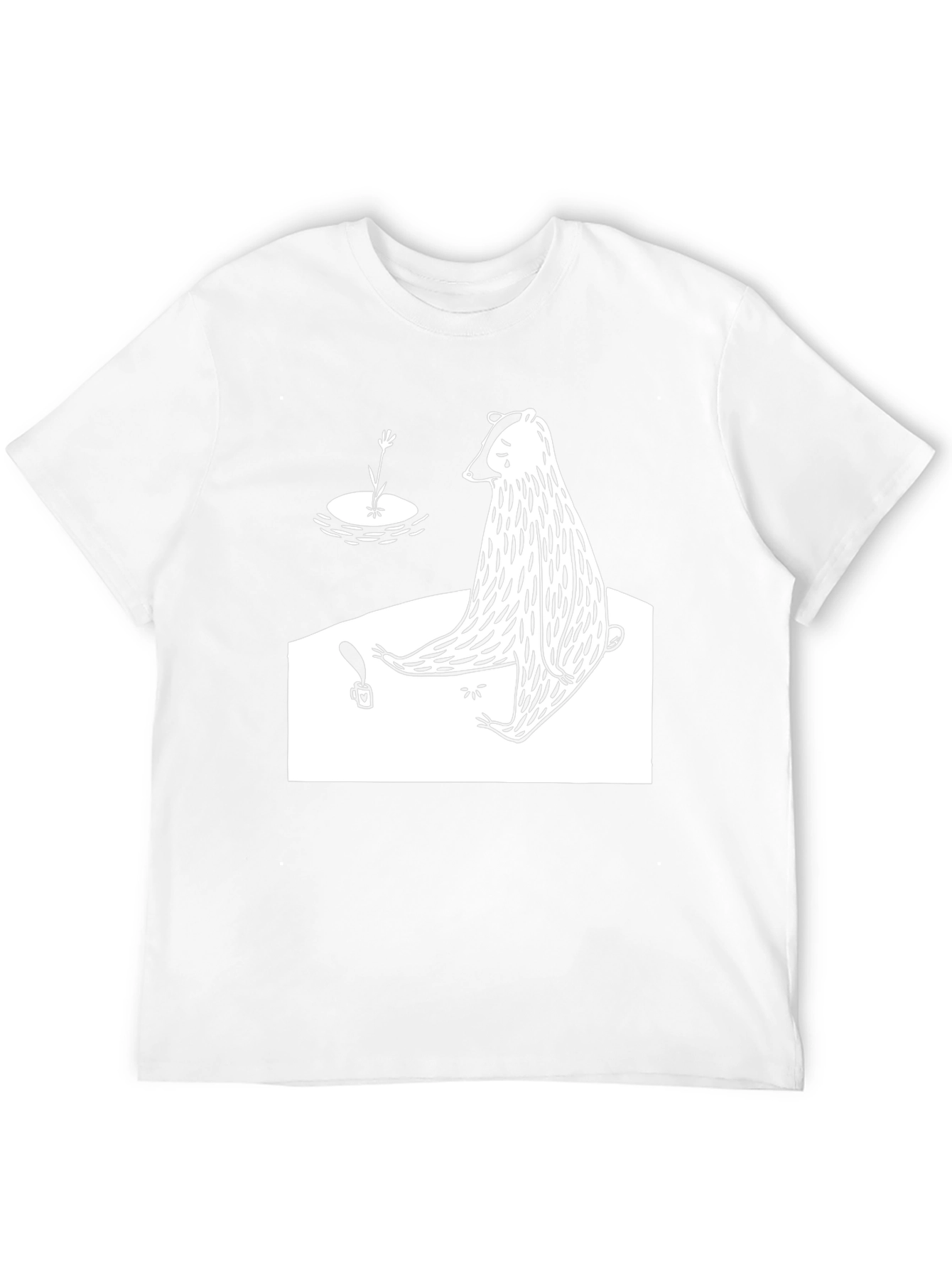Sad Bear T-Shirt - Black Graphic Tee