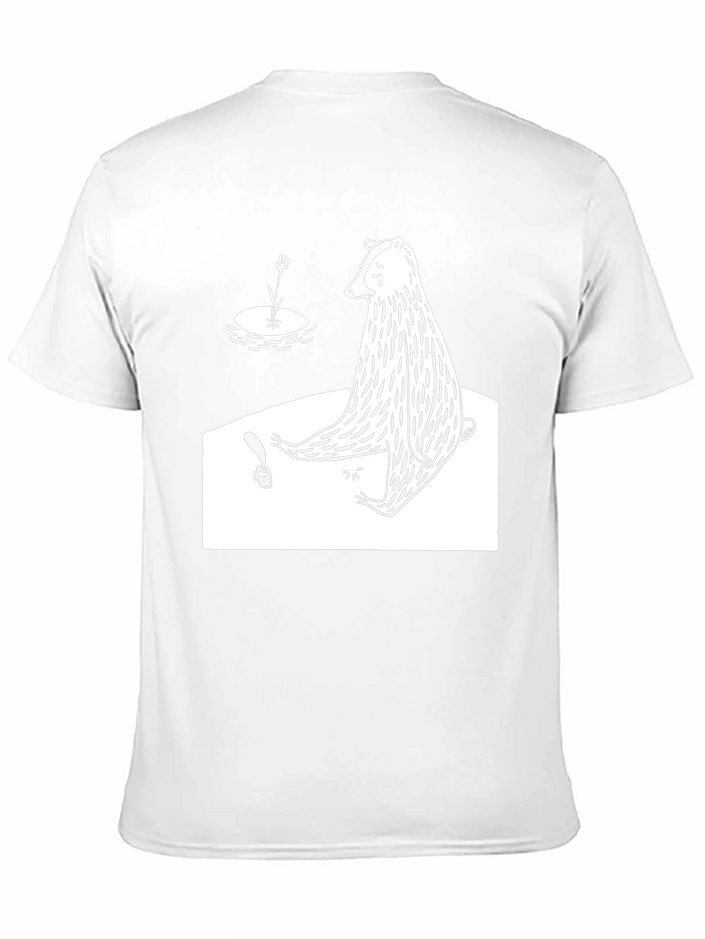 Sad Bear T-Shirt - Black Graphic Tee