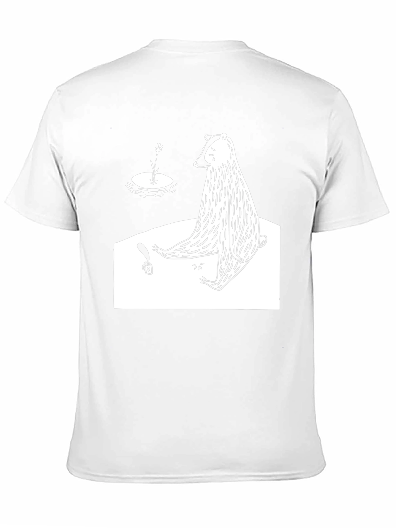 Sad Bear T-Shirt - Black Graphic Tee