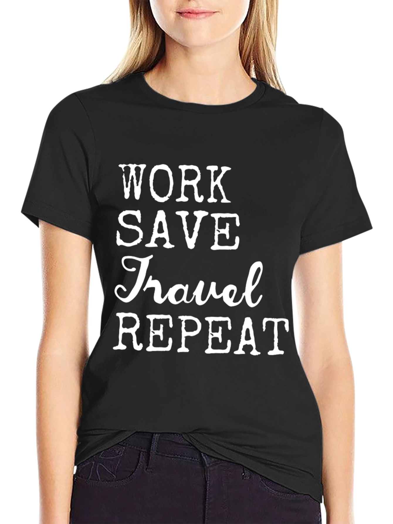 Work Save Travel Repeat Graphic Tee