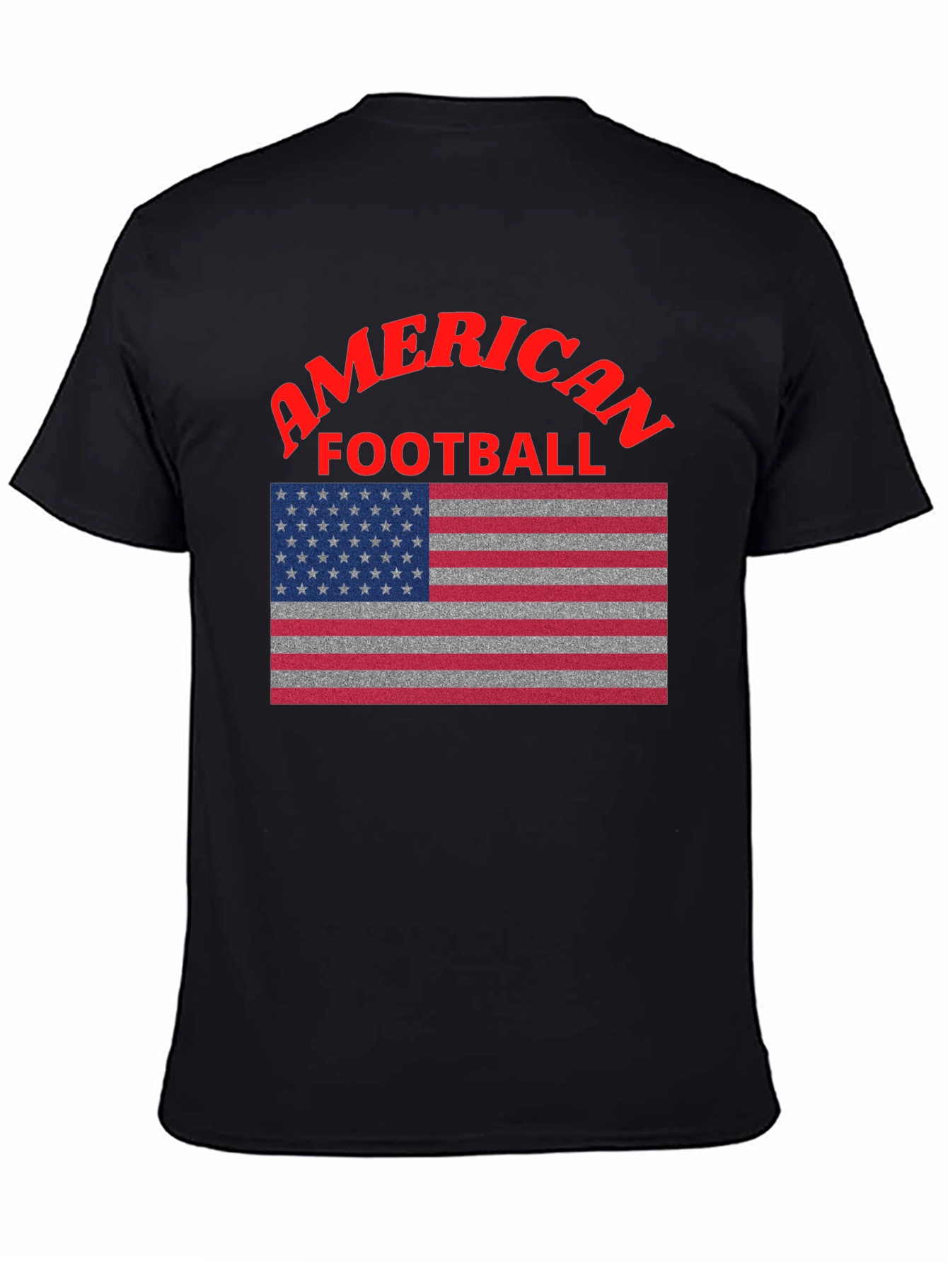 American Football USA Flag Graphic T-Shirt