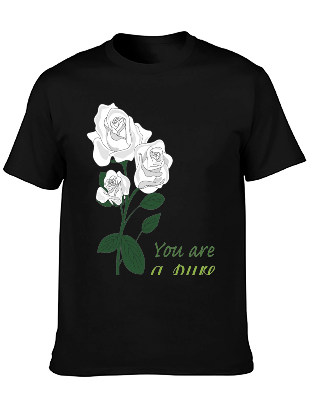 Floral You are a Duke Black T-Shirt