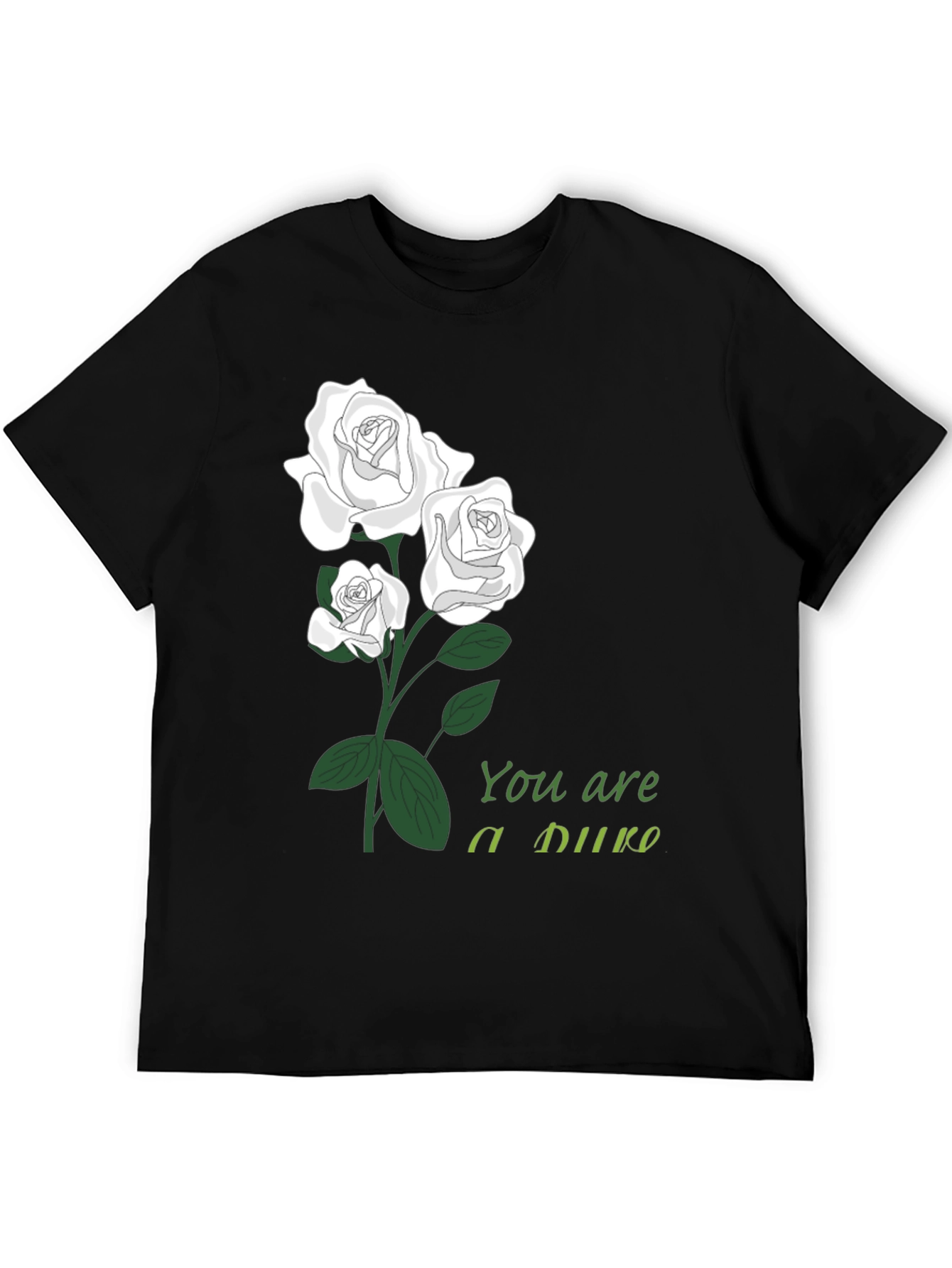 Floral You are a Duke Black T-Shirt