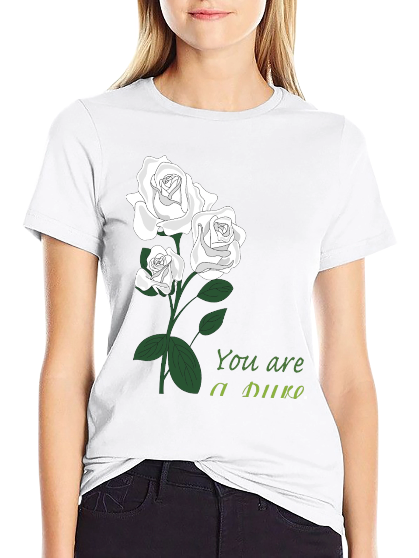 Floral You are a Duke Black T-Shirt
