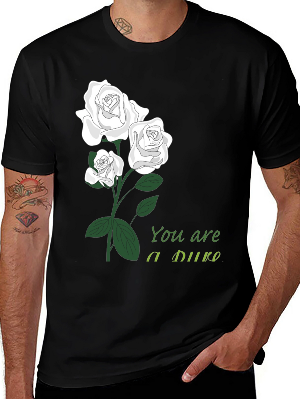 Floral You are a Duke Black T-Shirt