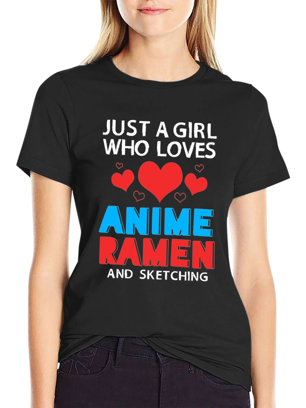 Anime Ramen Sketching Graphic T-Shirt