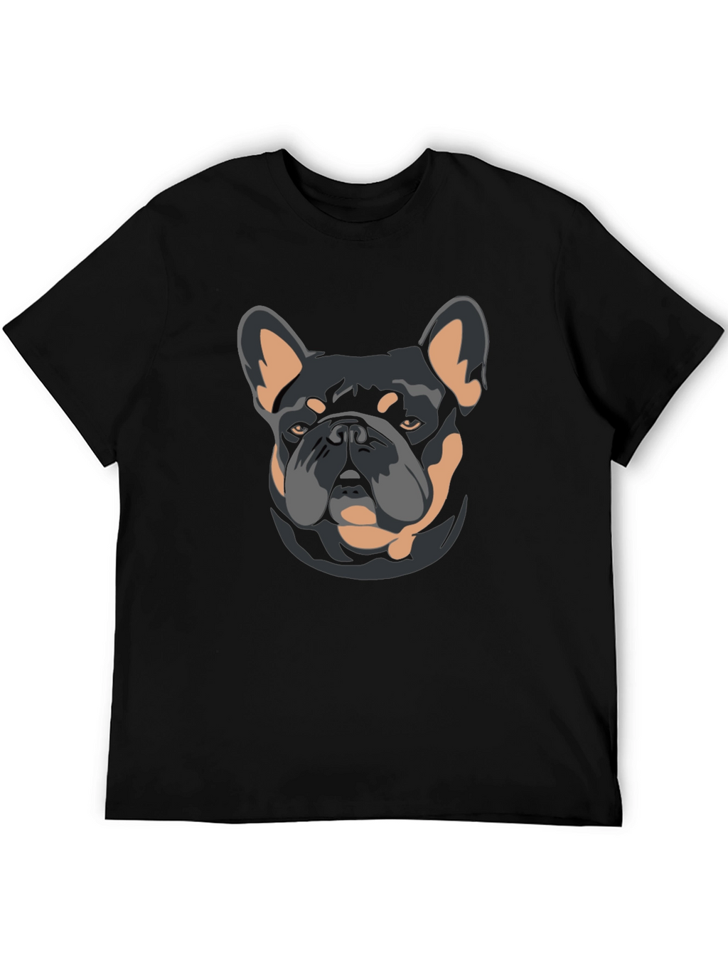 Black Dog Graphic T-Shirt - French Bulldog Design
