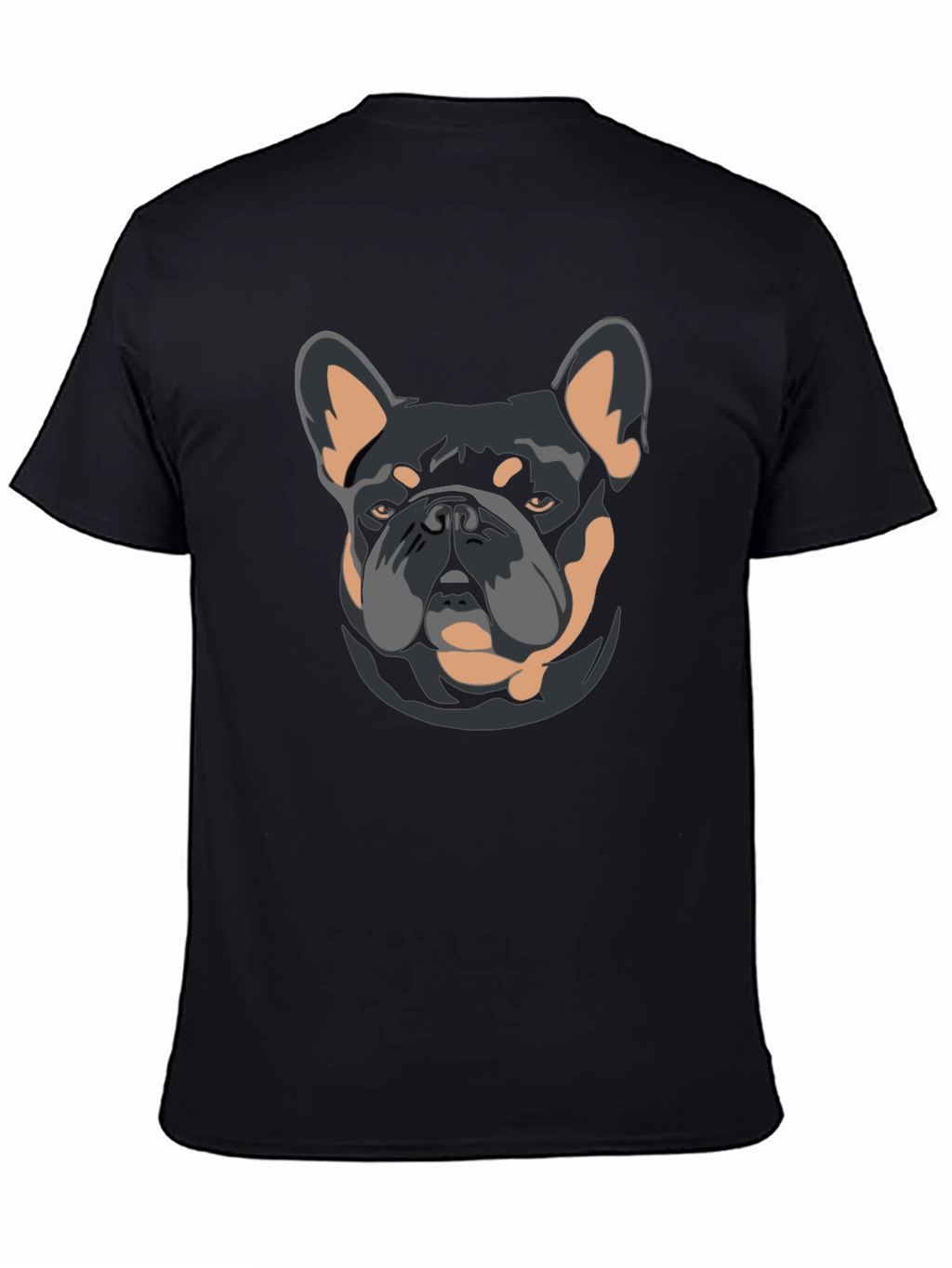 Black Dog Graphic T-Shirt - French Bulldog Design