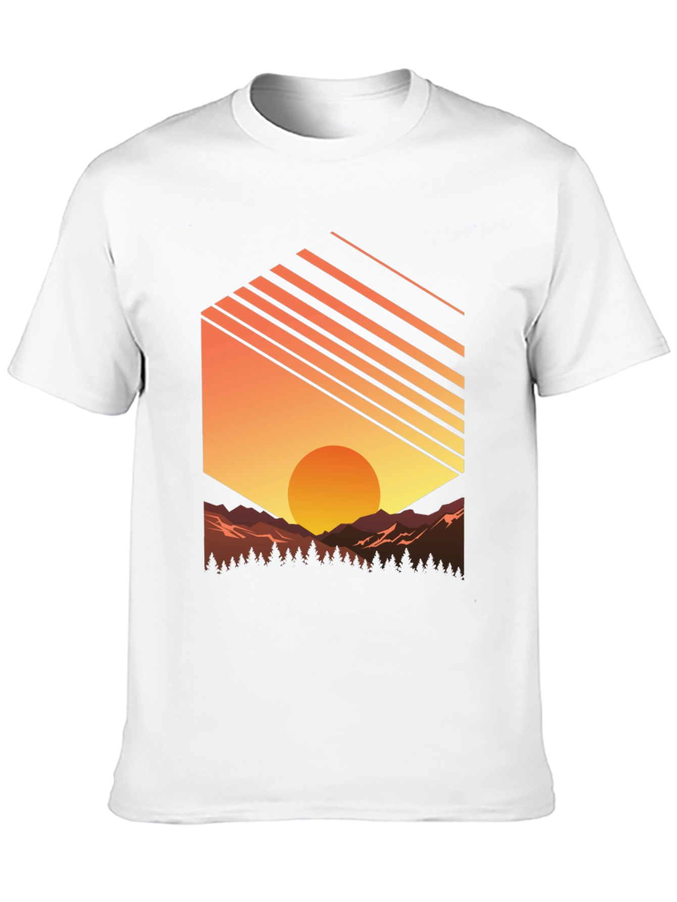 Sunset Mountain Graphic Tee - Nature Inspired T-Shirt