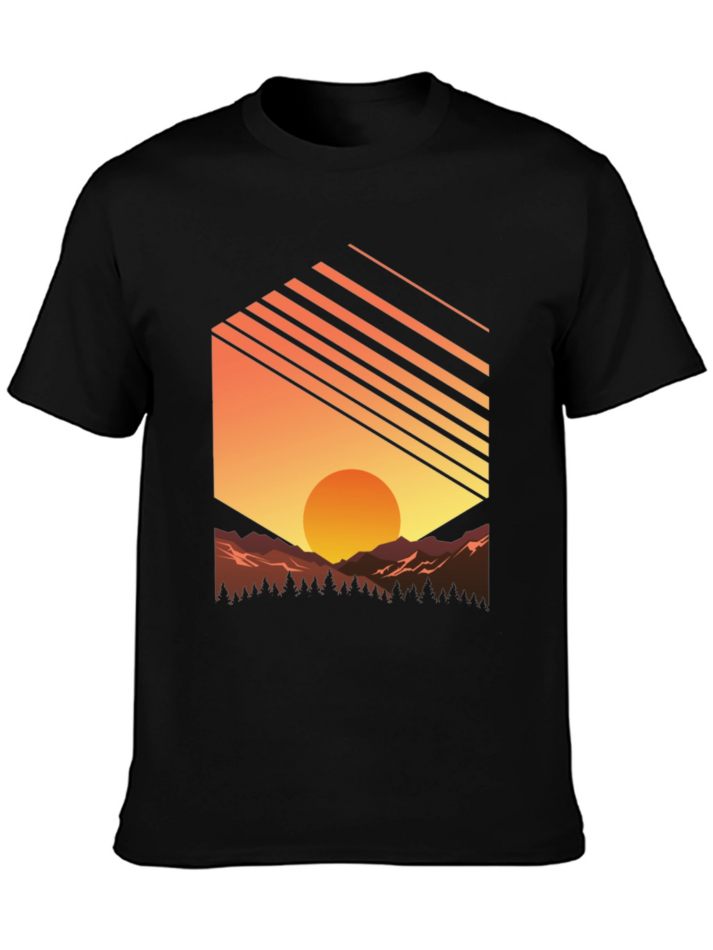 Sunset Mountain Graphic Tee - Nature Inspired T-Shirt