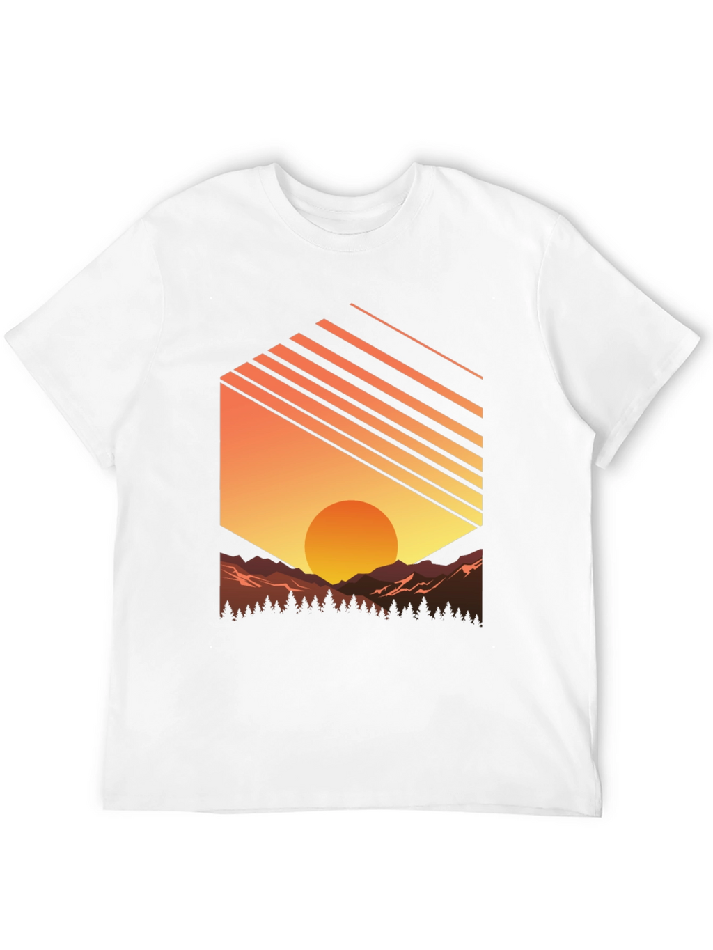 Sunset Mountain Graphic Tee - Nature Inspired T-Shirt