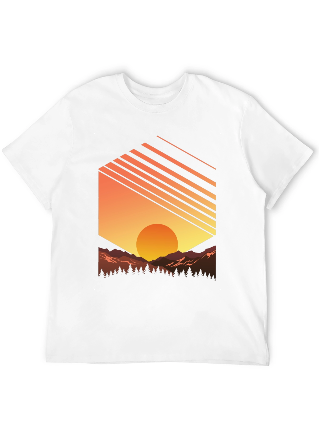 Sunset Mountain Graphic Tee - Nature Inspired T-Shirt