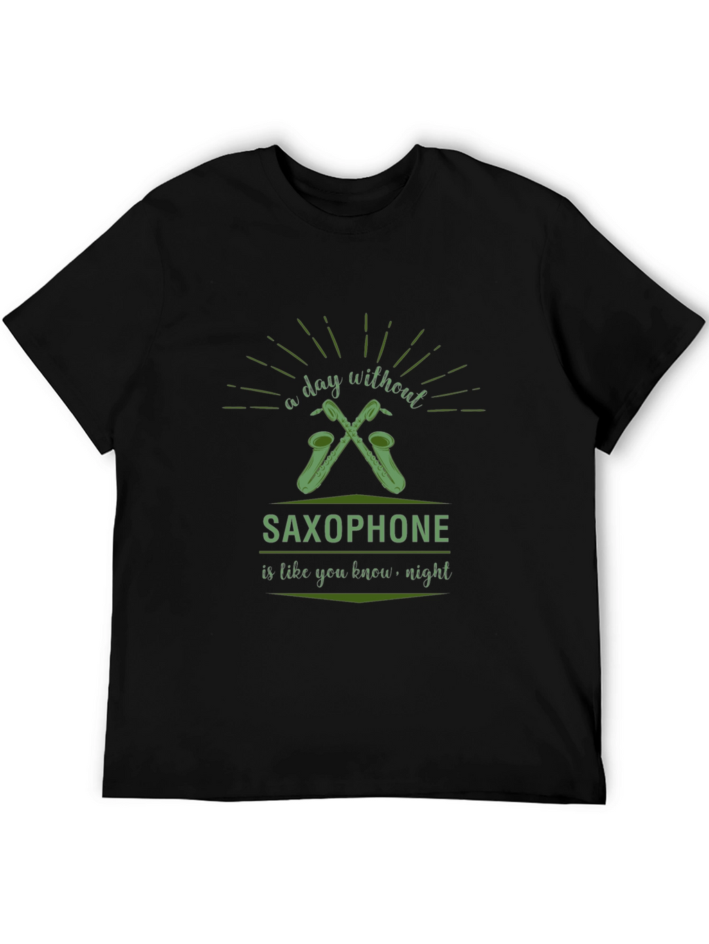 Saxophone Lover Black T-Shirt - Day Without Music