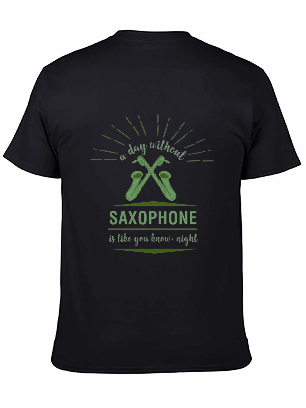 Saxophone Lover Black T-Shirt - Day Without Music