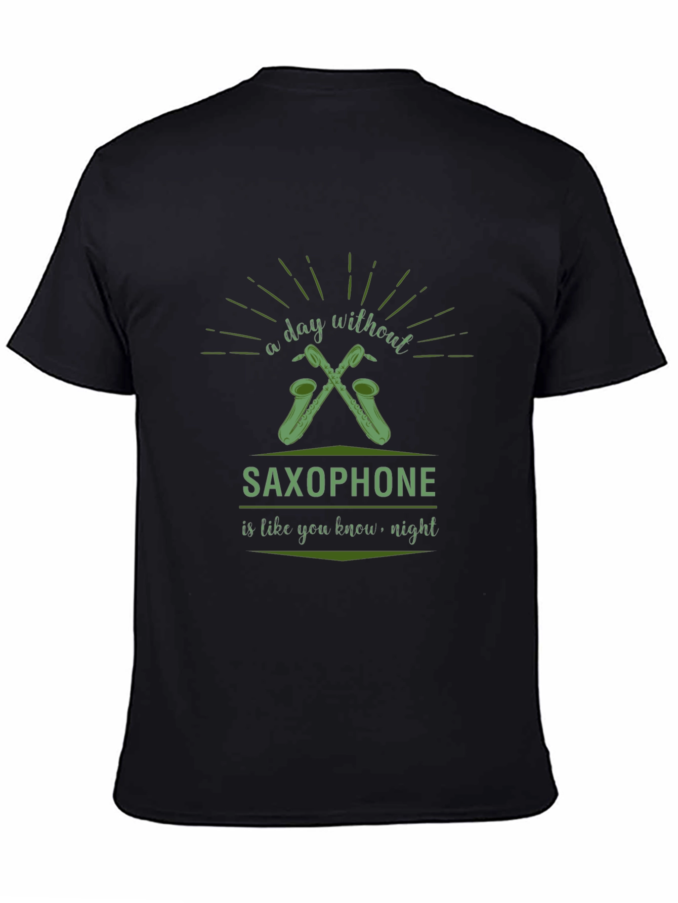 Saxophone Lover Black T-Shirt - Day Without Music