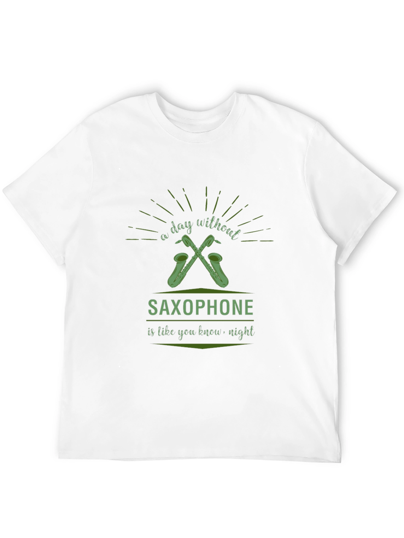 Saxophone Lover Black T-Shirt - Day Without Music