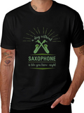 Saxophone Lover Black T-Shirt - Day Without Music