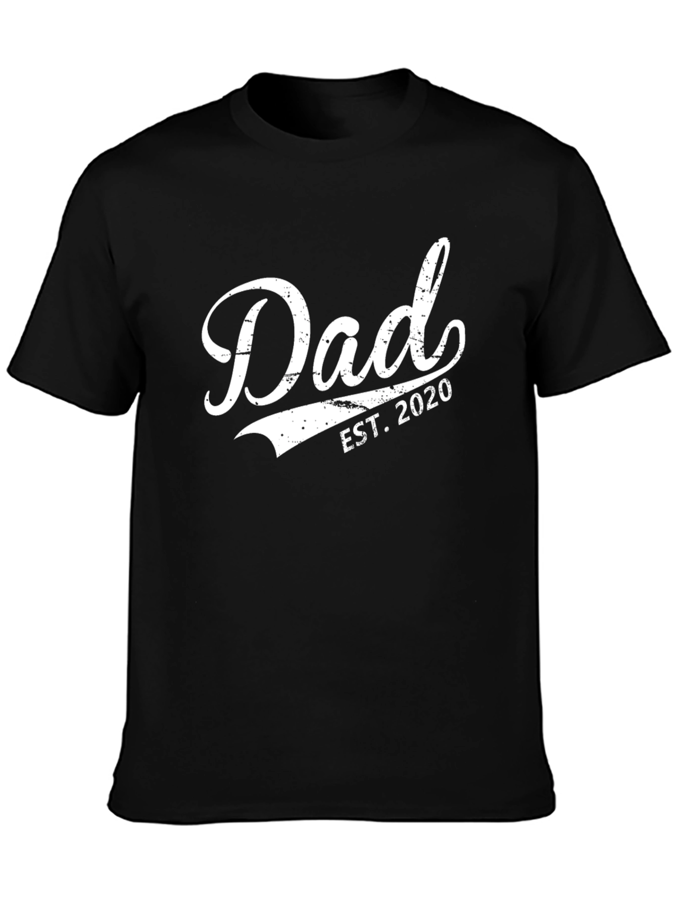 Dad Est. 2020 Black T-Shirt
