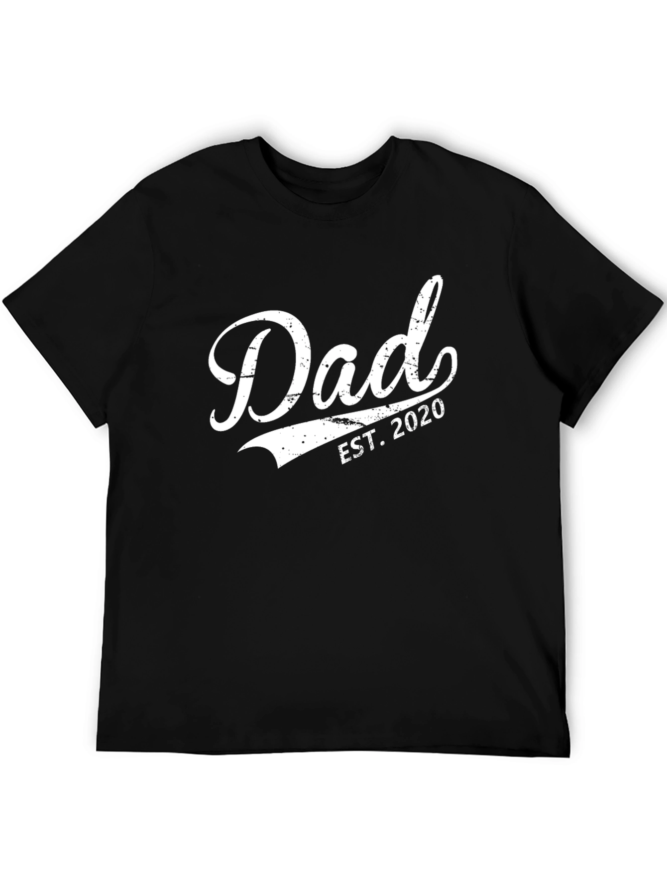 Dad Est. 2020 Black T-Shirt