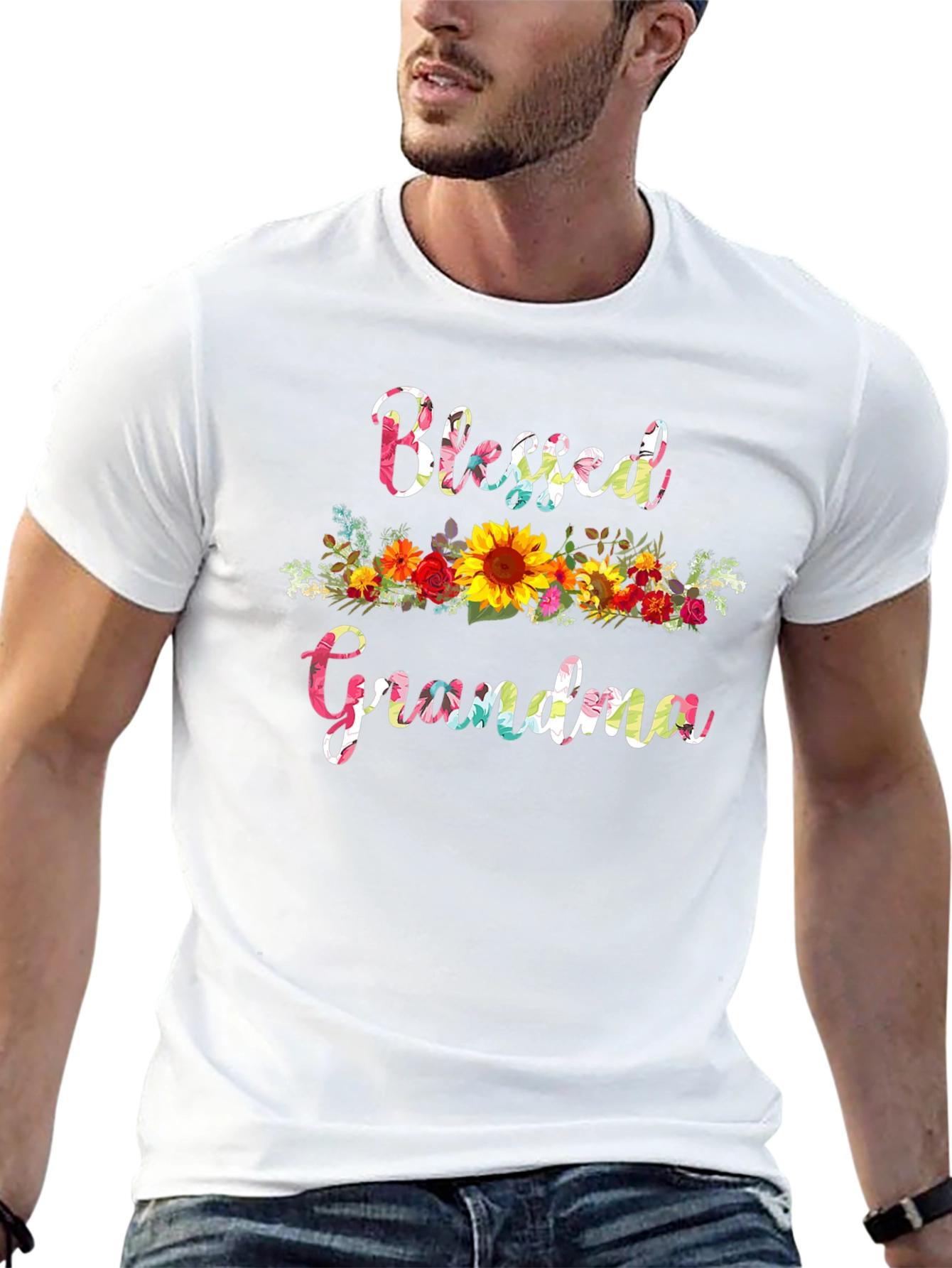 Blessed Grandma Floral Graphic Tee