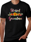 Blessed Grandma Floral Graphic Tee