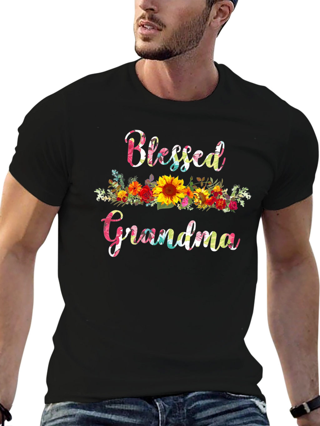 Blessed Grandma Floral Graphic Tee