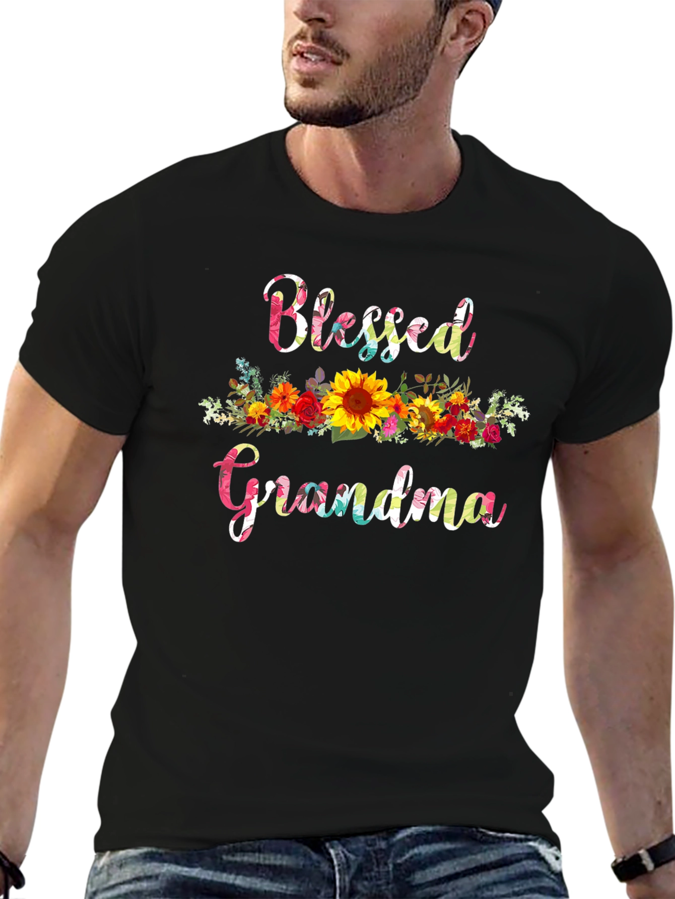 Blessed Grandma Floral Graphic Tee